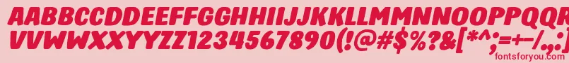 fuente HastroItalic – Fuentes Rojas Sobre Fondo Rosa