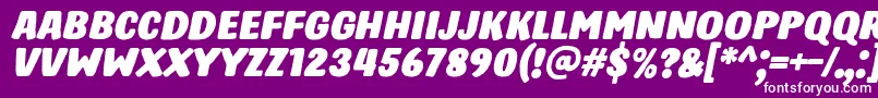 More about HastroItalic Font HastroItalic Font – White Fonts on Purple Background