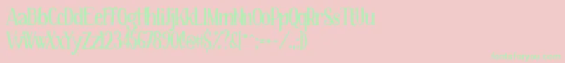 TheworldisyoursBold Font – Green Fonts on Pink Background