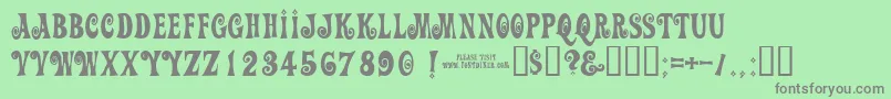 Actionis Font – Gray Fonts on Green Background
