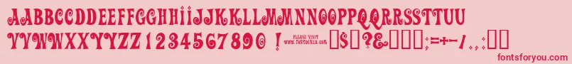 Actionis Font – Red Fonts on Pink Background