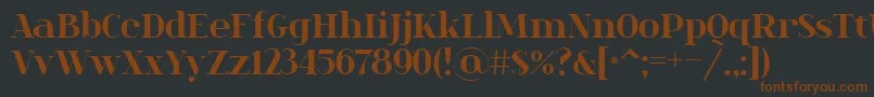 Spinwerad-fontti – ruskeat fontit mustalla taustalla