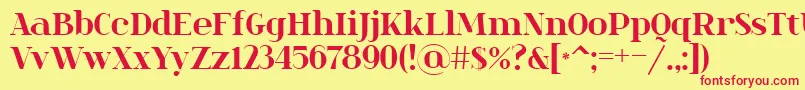 Spinwerad Font – Red Fonts on Yellow Background