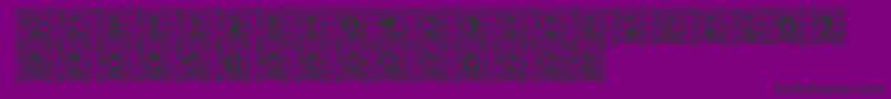 Qrurl-fontti – mustat fontit violetilla taustalla