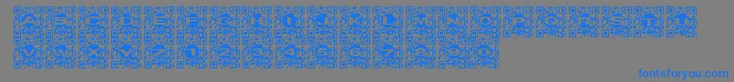 Police Qrurl – polices bleues sur fond gris