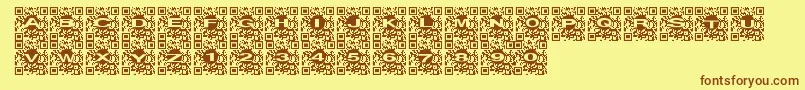Шрифт Qrurl – коричневые шрифты на жёлтом фоне