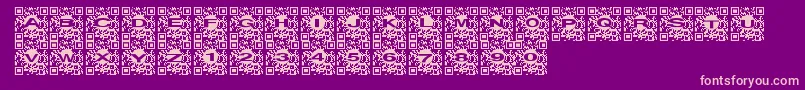 Police Qrurl – polices roses sur fond violet