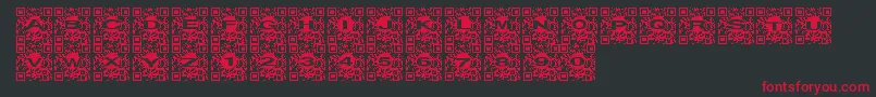 Qrurl Font – Red Fonts on Black Background