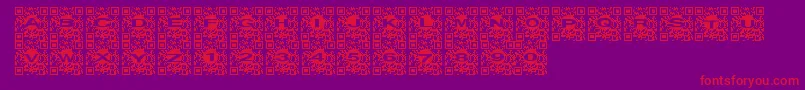 フォントQrurl – 紫の背景に赤い文字