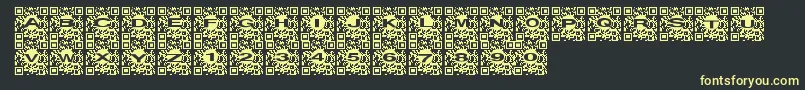 Шрифт Qrurl – жёлтые шрифты на чёрном фоне
