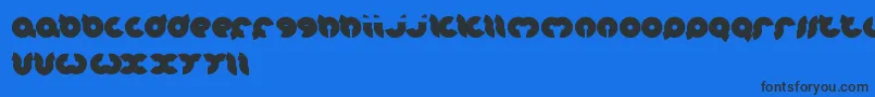 OnionRings Font – Black Fonts on Blue Background