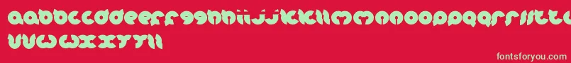 OnionRings Font – Green Fonts on Red Background