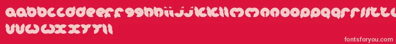 OnionRings Font – Pink Fonts on Red Background