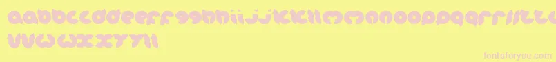 OnionRings Font – Pink Fonts on Yellow Background