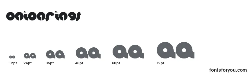 OnionRings Font Sizes
