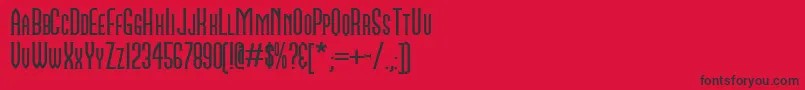 Namesake Font – Black Fonts on Red Background