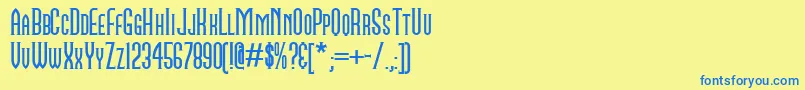 Namesake Font – Blue Fonts on Yellow Background