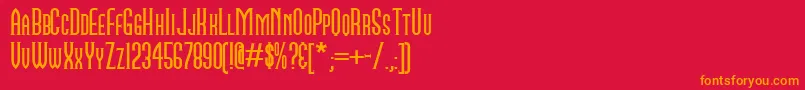 Namesake Font – Orange Fonts on Red Background