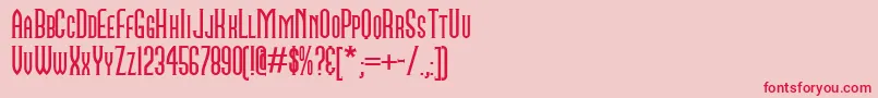 Namesake Font – Red Fonts on Pink Background