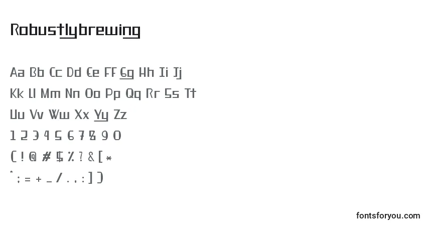 Robustlybrewingフォント–アルファベット、数字、特殊文字