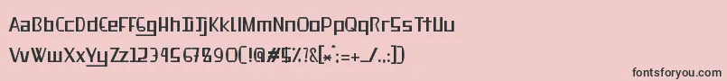 フォントRobustlybrewing – ピンクの背景に黒い文字