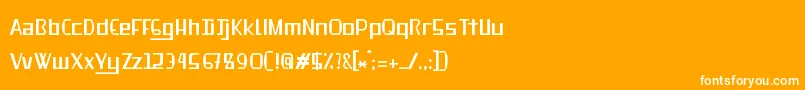 Шрифт Robustlybrewing – белые шрифты на оранжевом фоне