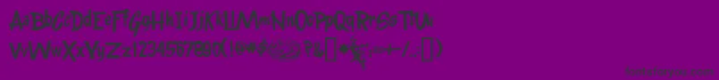 Kentuckyfriedfont Font – Black Fonts on Purple Background