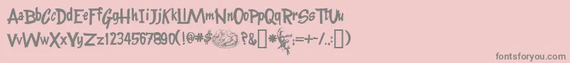 Kentuckyfriedfont Font – Gray Fonts on Pink Background