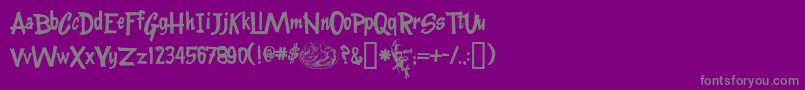 Kentuckyfriedfont Font – Gray Fonts on Purple Background