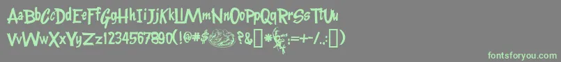 Kentuckyfriedfont Font – Green Fonts on Gray Background