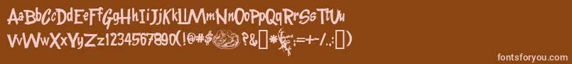 Kentuckyfriedfont Font – Pink Fonts on Brown Background