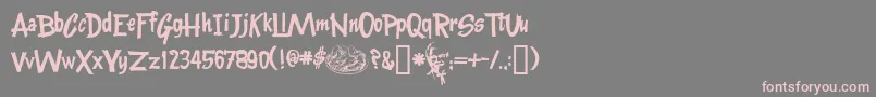 Kentuckyfriedfont Font – Pink Fonts on Gray Background