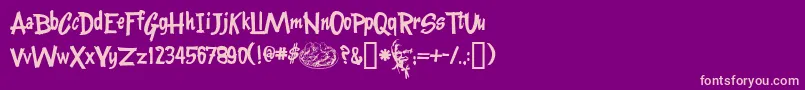 Kentuckyfriedfont Font – Pink Fonts on Purple Background