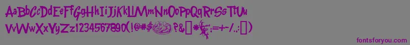Kentuckyfriedfont Font – Purple Fonts on Gray Background