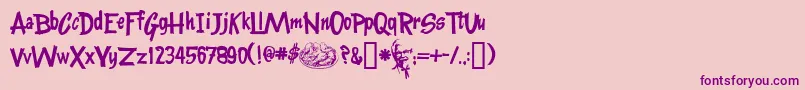 Kentuckyfriedfont Font – Purple Fonts on Pink Background