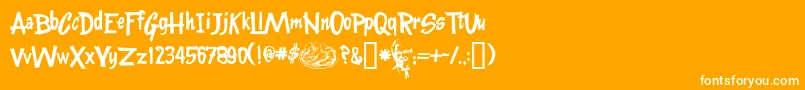Kentuckyfriedfont Font – White Fonts on Orange Background