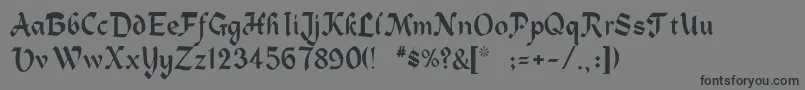 Alpine-Schriftart – Schwarze Schriften auf grauem Hintergrund