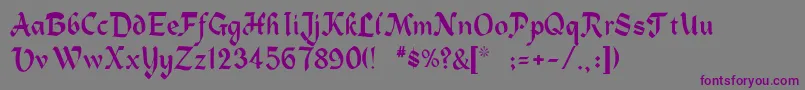 Alpine Font – Purple Fonts on Gray Background