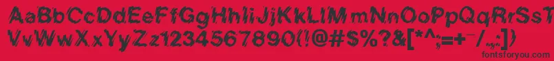 Fonte BlurNormal – fontes pretas em um fundo vermelho