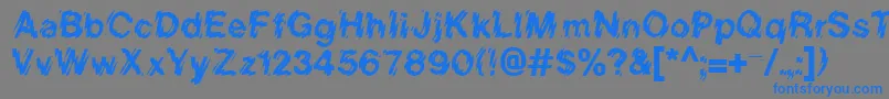 BlurNormal Font – Blue Fonts on Gray Background