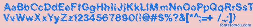 BlurNormal Font – Blue Fonts on Pink Background