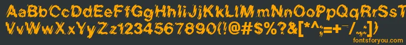 BlurNormal Font – Orange Fonts on Black Background