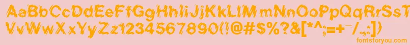 BlurNormal Font – Orange Fonts on Pink Background