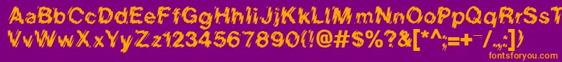 BlurNormal Font – Orange Fonts on Purple Background