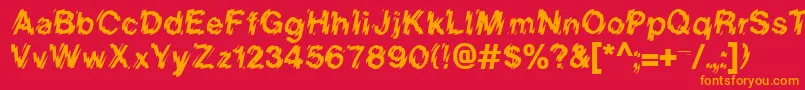 BlurNormal Font – Orange Fonts on Red Background