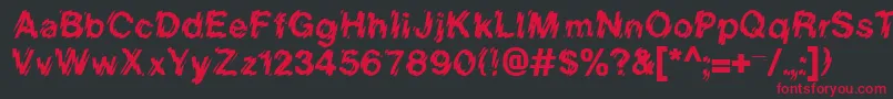 BlurNormal Font – Red Fonts on Black Background