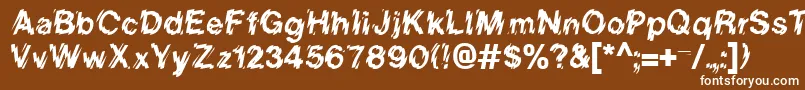 BlurNormal Font – White Fonts on Brown Background