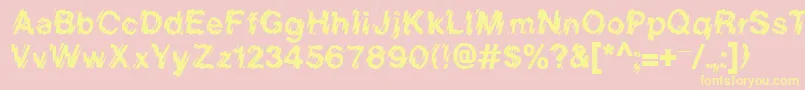 BlurNormal Font – Yellow Fonts on Pink Background