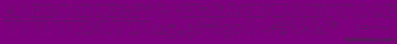 Perlaalternateoutline-fontti – mustat fontit violetilla taustalla