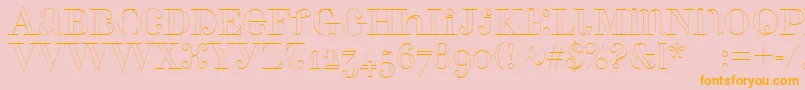 Perlaalternateoutline Font – Orange Fonts on Pink Background